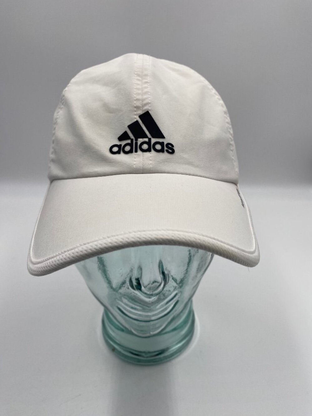 Adidas Aeroready Strapback White Hat Adjustable One Size Sports Running Cap READ